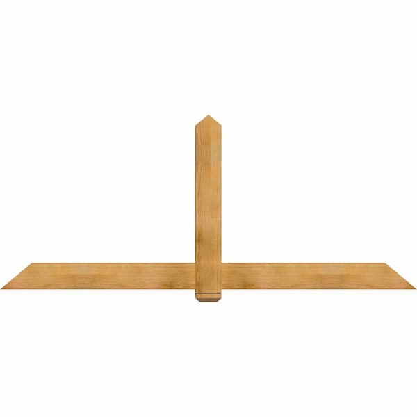 Ekena Millwork Eugene Rough Sawn Timber Gable Bracket, Western Red Cedar, 96"W x 40"H x 4"D x 6"F, 10/12 Pitch GBW096X40X0406EUG00RWR - main